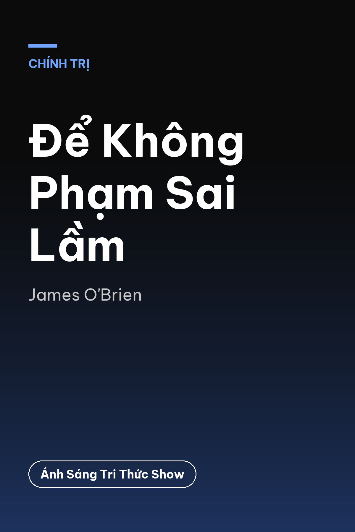 Để Không Phạm Sai Lầm