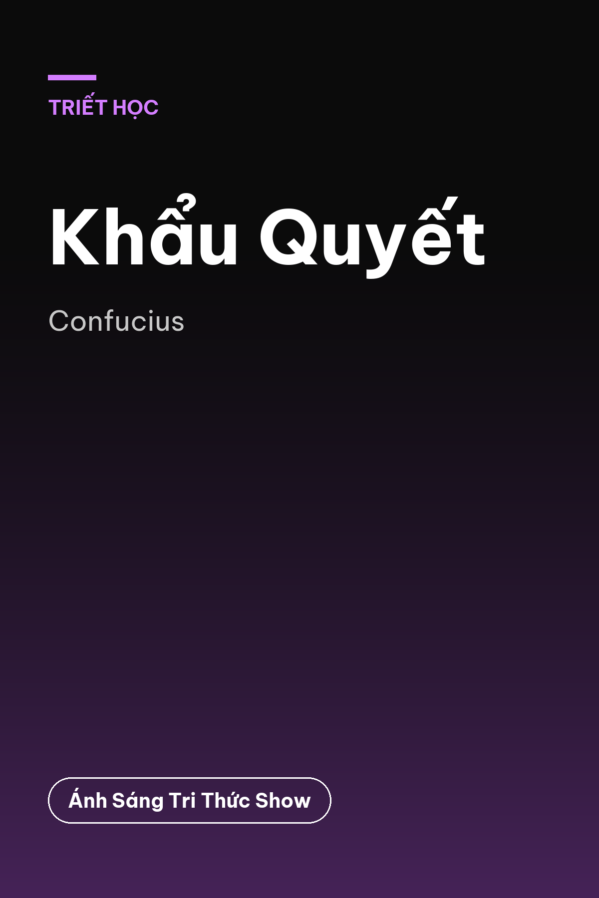 Khẩu Quyết — podcast bình luận sách